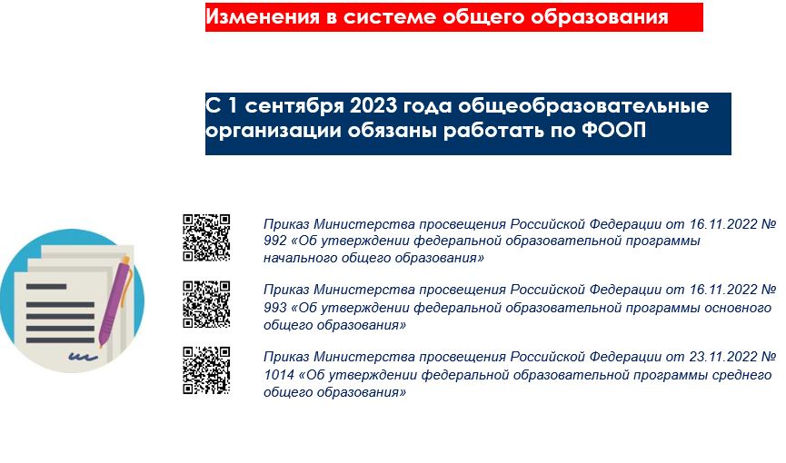 Изменения в системе общего образования в 2023 году.