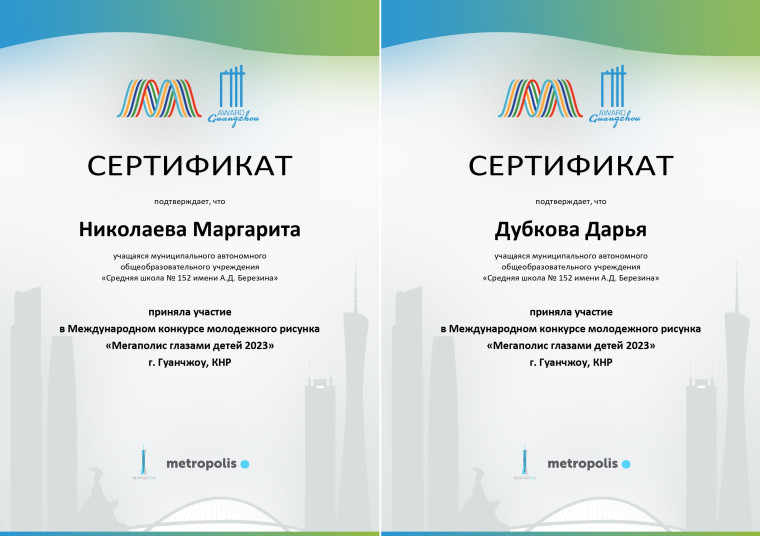 Обучающиеся детского объединения «ИЗОстудия «Акварелька» приняли участие в Международном конкурсе молодёжного рисунка «Мегаполис глазами детей 2023».